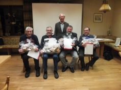 50-jährige Mitgliedschaft: Ernst Beck, Franz Engelhart, VM Paul Jörg, Karl Müller, Pius Kopp.